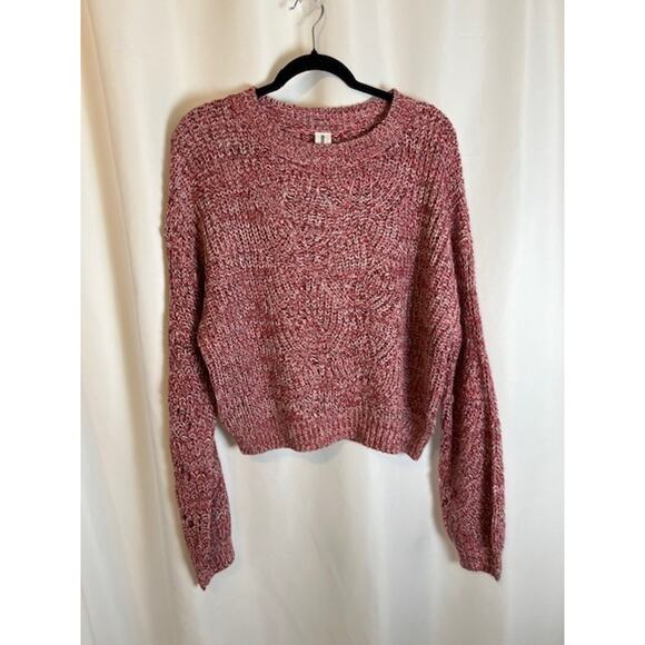 Abound Sweater Pullover Knitted Textured Pink Long Sleeve Size Medium - Picture 1 of 7